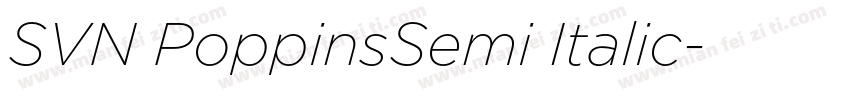 SVN PoppinsSemi Italic字体转换